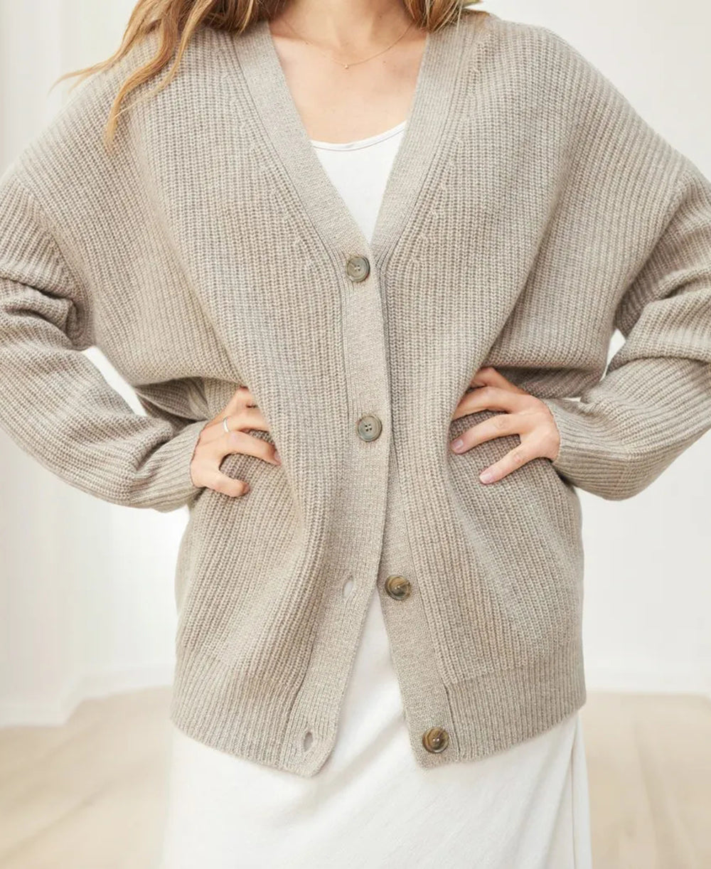 Johanna | Cardigan Oversize da Donna con Bottoni