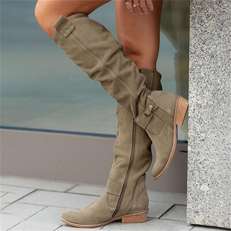 Stivali Alti in Camoscio Premium Donna