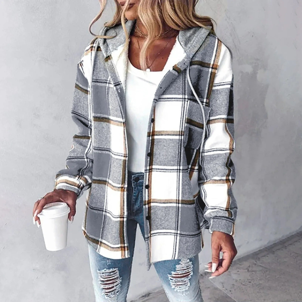 Annika | Giacca Cappotto a Carreaux Invernale da Donna