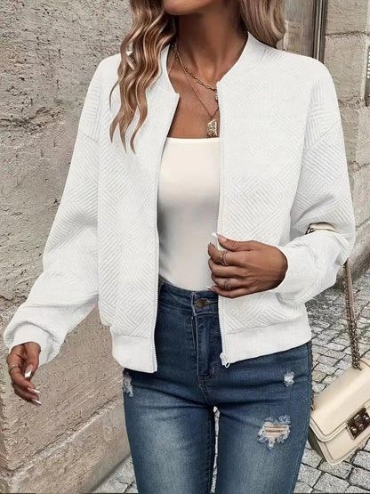 Jessica | Cardigan da Donna con Zip e Texture
