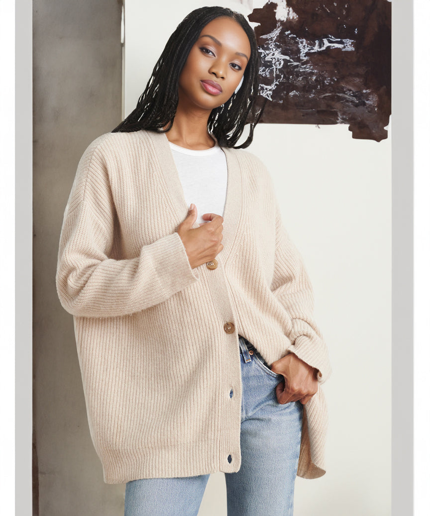 Johanna | Cardigan Oversize da Donna con Bottoni