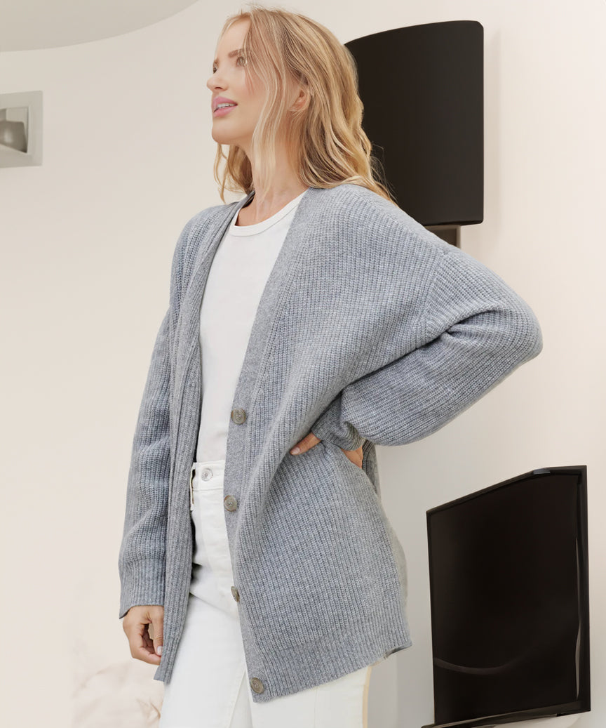 Johanna | Cardigan Oversize da Donna con Bottoni