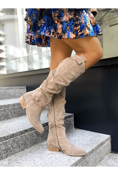 Stivali Alti in Camoscio Premium Donna