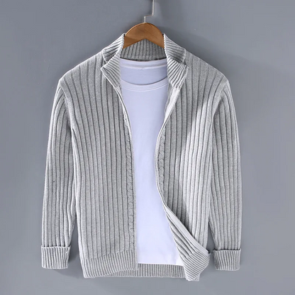 Marco - Cardigan con zip in cotone per uomo