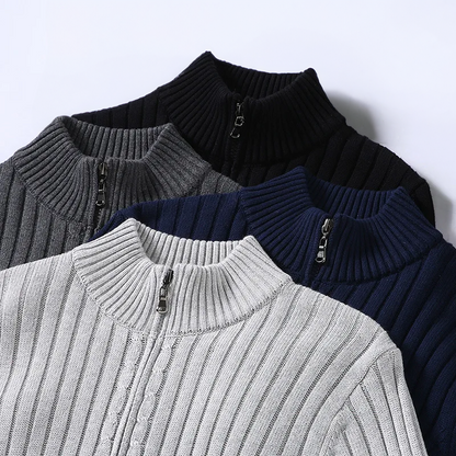 Marco - Cardigan con zip in cotone per uomo