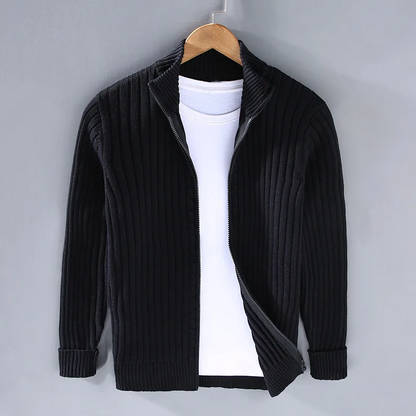 Marco - Cardigan con zip in cotone per uomo